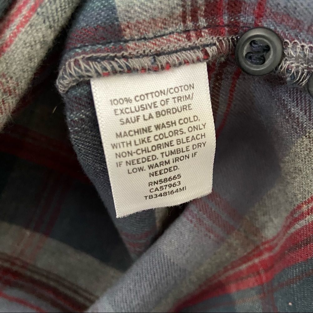 Nwt-treasure & Bond Raw Hem 100% Cotton Flannel - Picture 12 of 13
